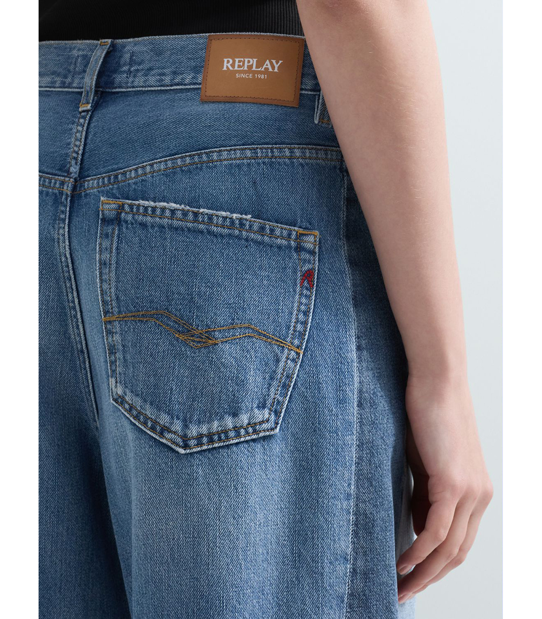 ワイドレッグIDALYA バイカラーインディゴデニム 詳細画像 ブルー 5